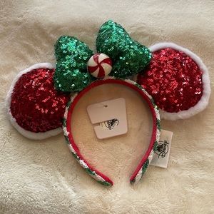 NWT Disney Parks Christmas Minnie Ears/ Headband